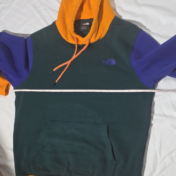 The North Face Men's Green Blue Orange Colorblock Hoodie Size S Casual Warm - Picture 8 of 14